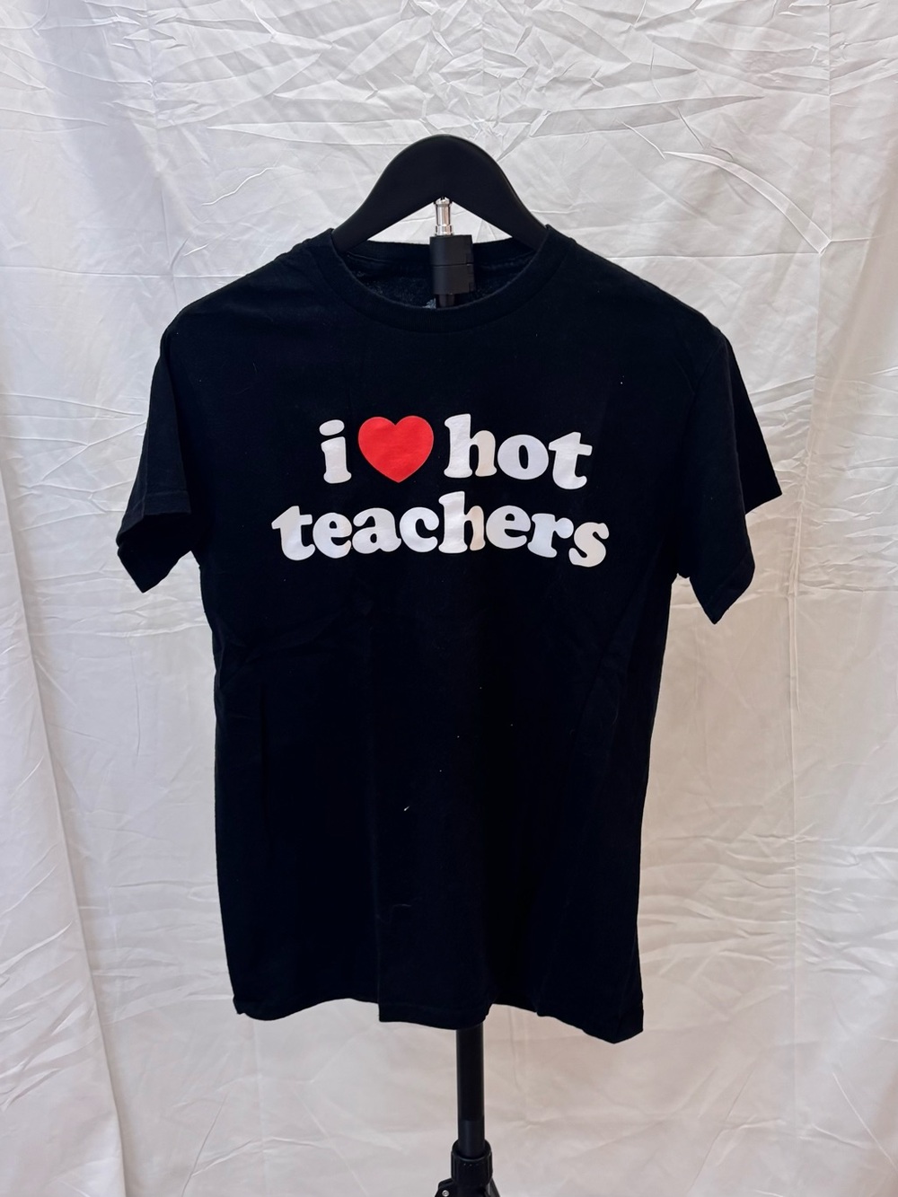 Danny Duncan I ❤️ Hot Teachers Black Graphic T-Shirt Size Small